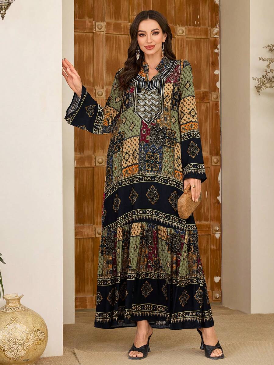 SHEIN Al Najma فستان طويل كاجوال محافظ بطبعات زهور