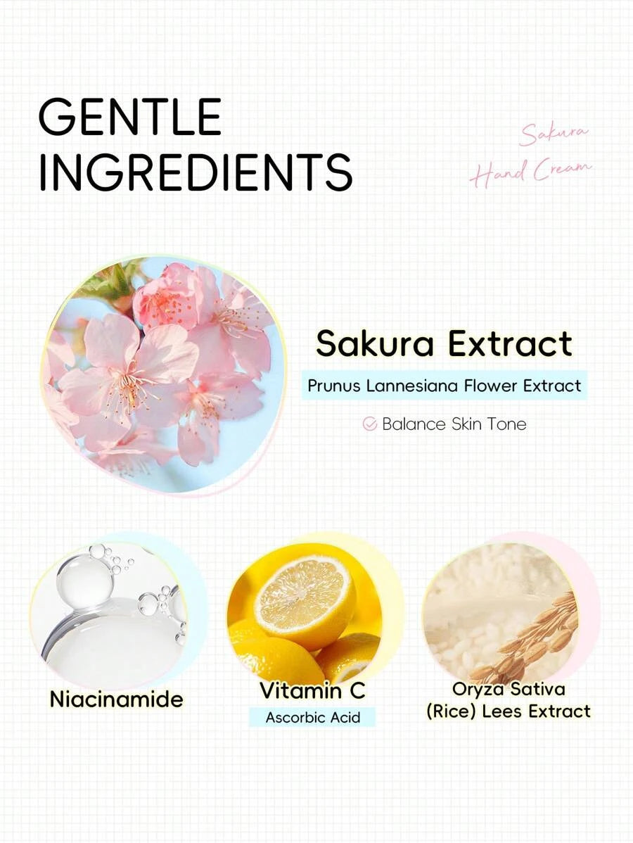 LAIKOU مجموعة 5 قطع كريم يد لايكو بنكهة زهر الكرز للأيدي الجافة المتشققة