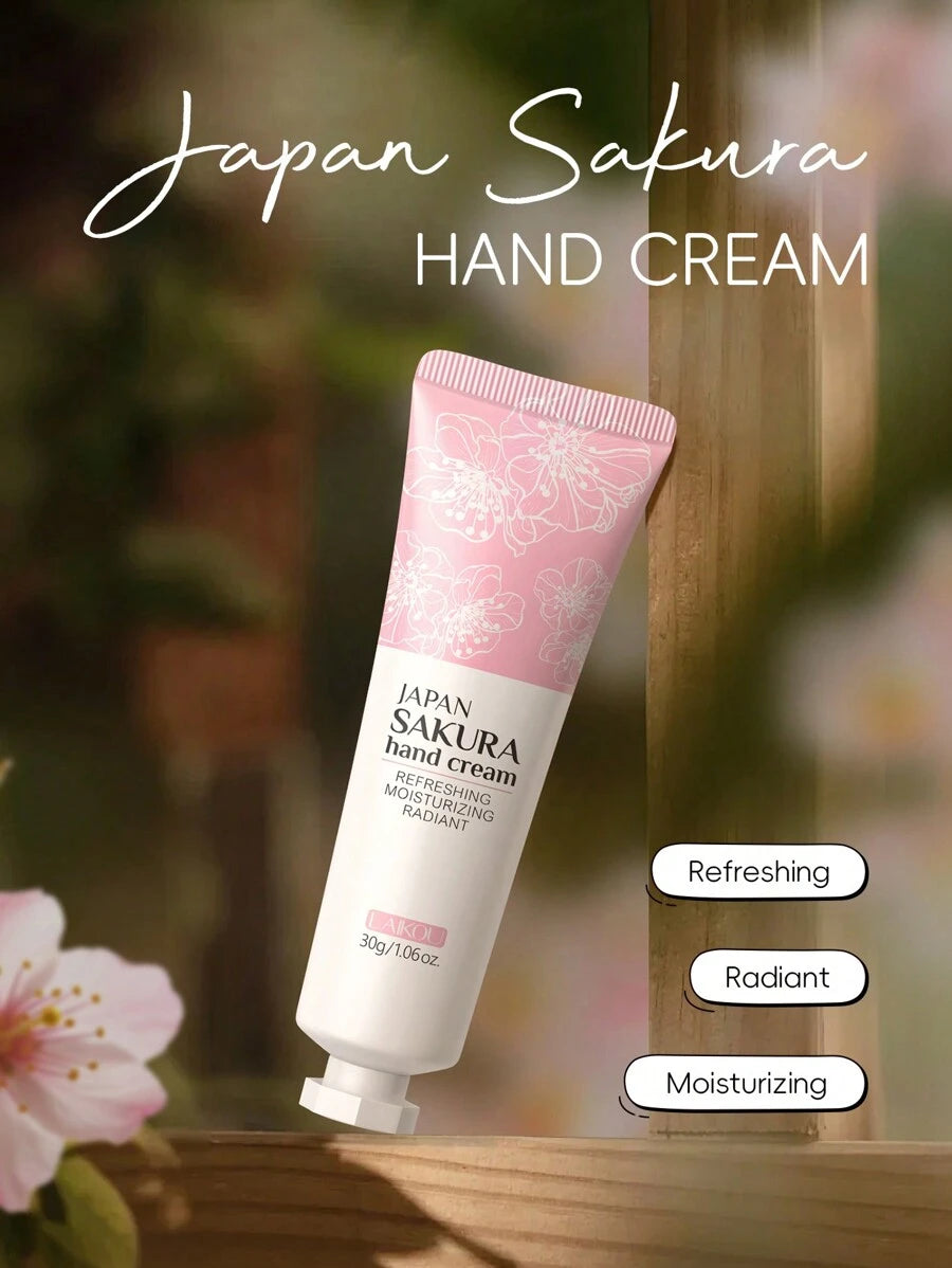 LAIKOU مجموعة 5 قطع كريم يد لايكو بنكهة زهر الكرز للأيدي الجافة المتشققة