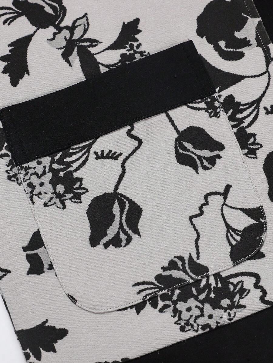 SHEIN طقم بيجامة قطعتين بأكمام طويلة وبنطلون