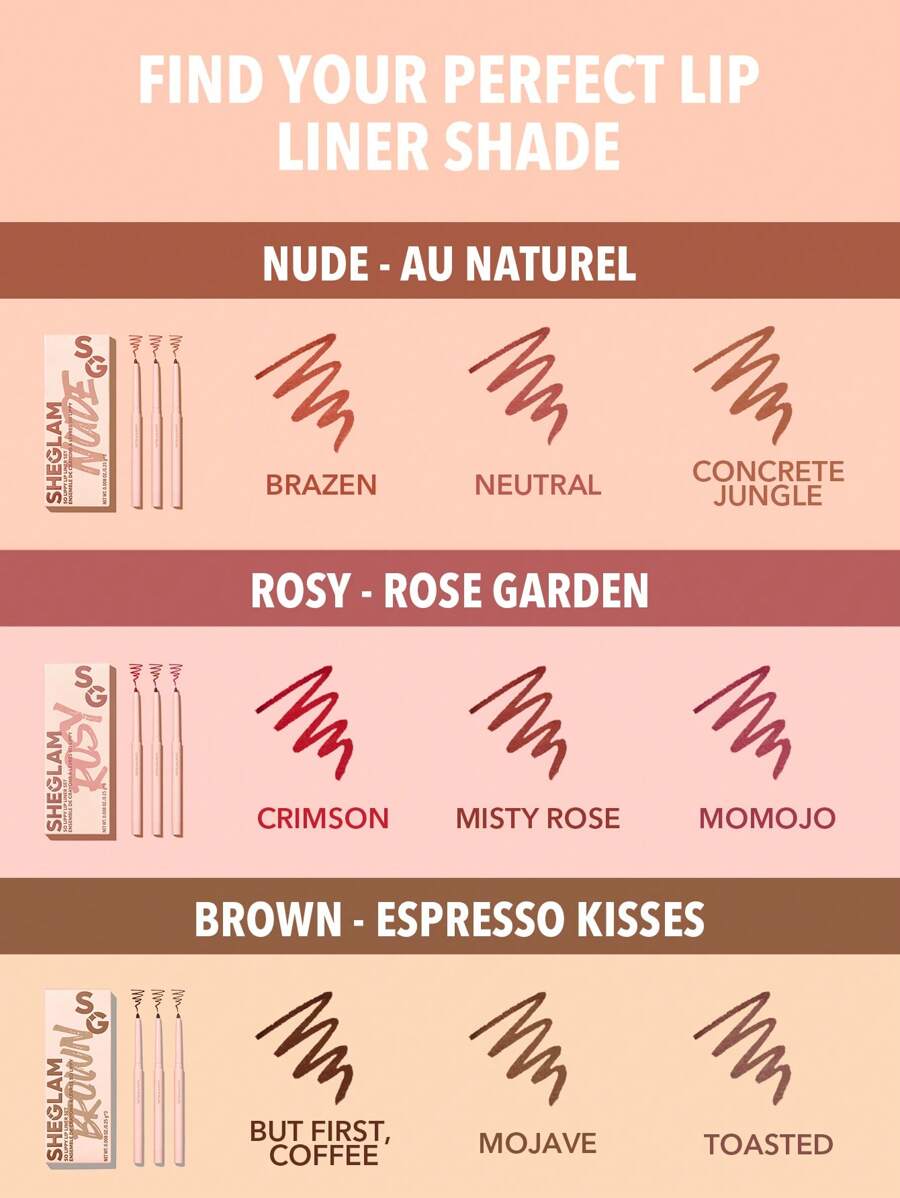 SHEGLAM So Lippy طقم أقلام تحديد شفاه