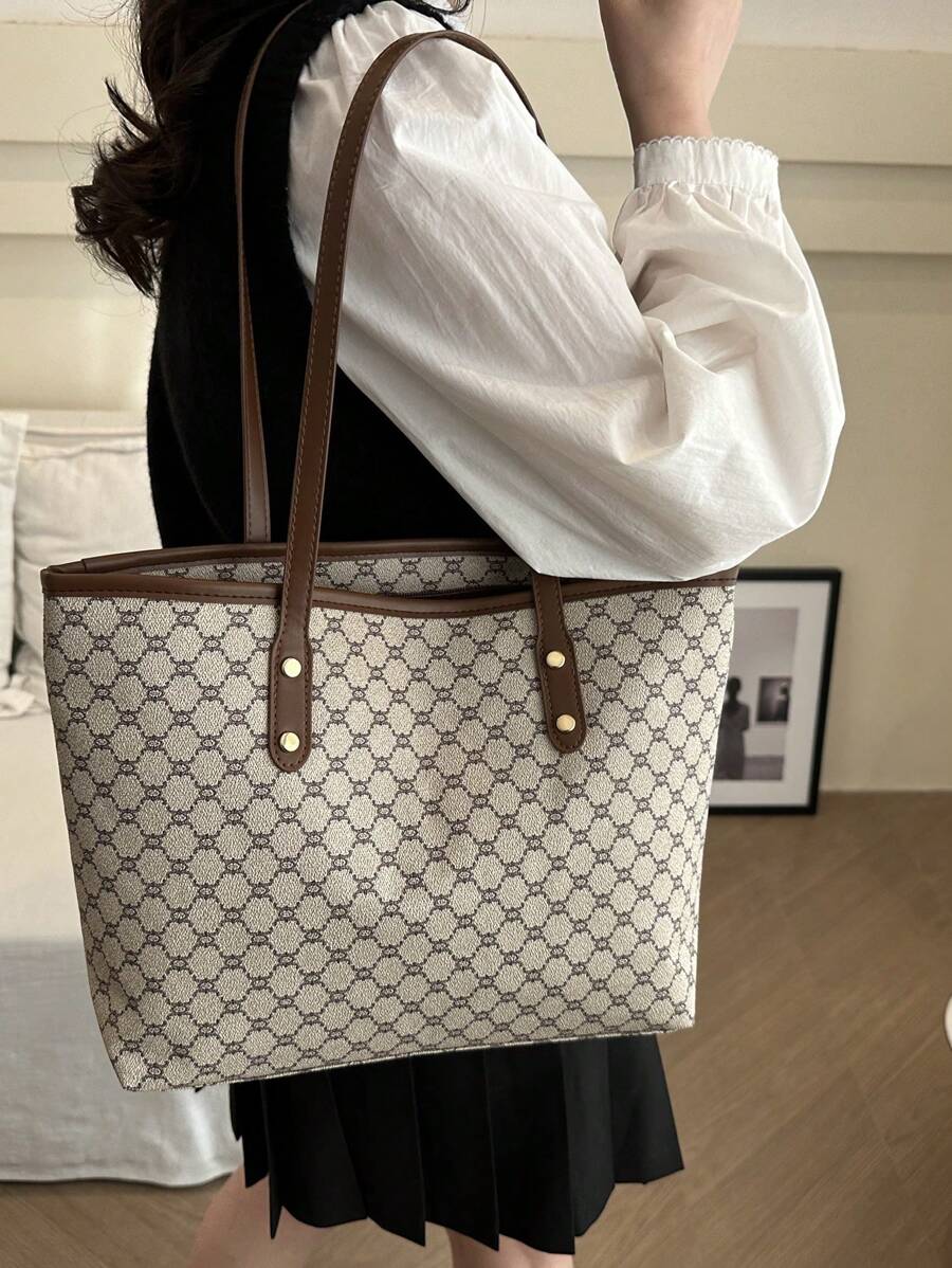 SHEIN حقيبة كتف فخمة عصرية