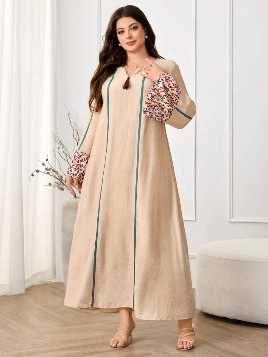 SHEIN Najma CURVE فستان كاجوال يومي أنيق للمقاسات الكبيرة
