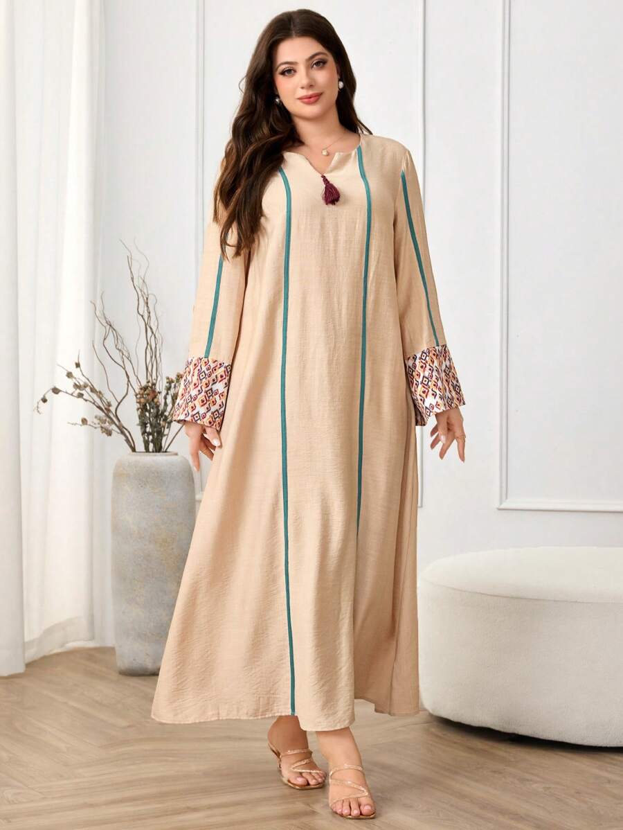 SHEIN Najma CURVE فستان كاجوال يومي أنيق للمقاسات الكبيرة