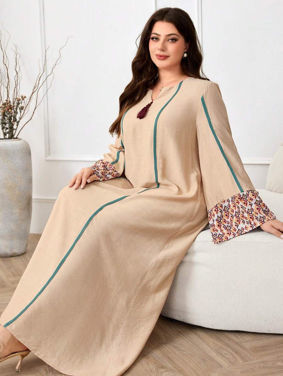 SHEIN Najma CURVE فستان كاجوال يومي أنيق للمقاسات الكبيرة