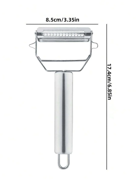 SHEIN مقشرة ومبشرة فواكه وخضار 2 في 1 من ستانلس ستيل