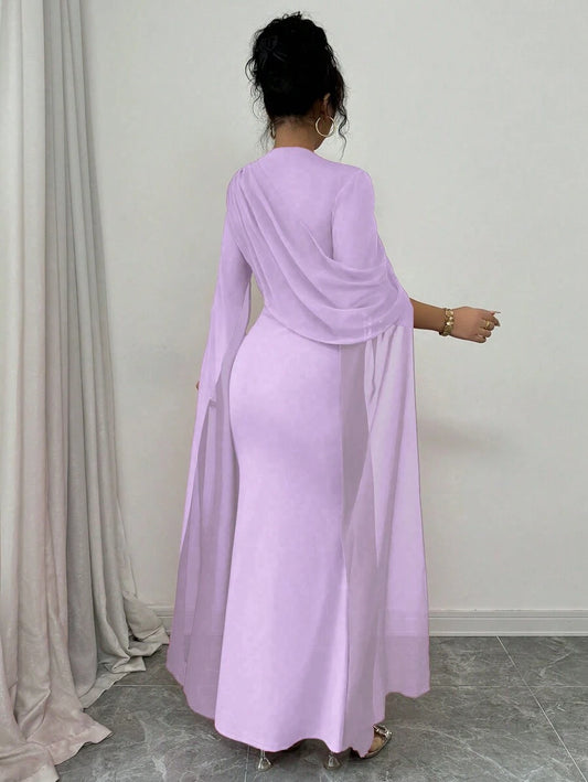 SHEIN Rafferiza فستان سهرة أنيق فرنسي مع خصر ملتف