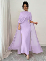 SHEIN Rafferiza فستان سهرة أنيق فرنسي مع خصر ملتف
