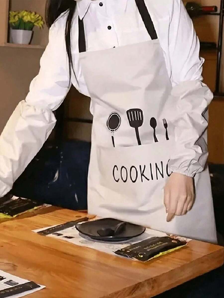 SHEIN مئزر مطبخ مضاد للماء والشحوم بتصميم أنيق