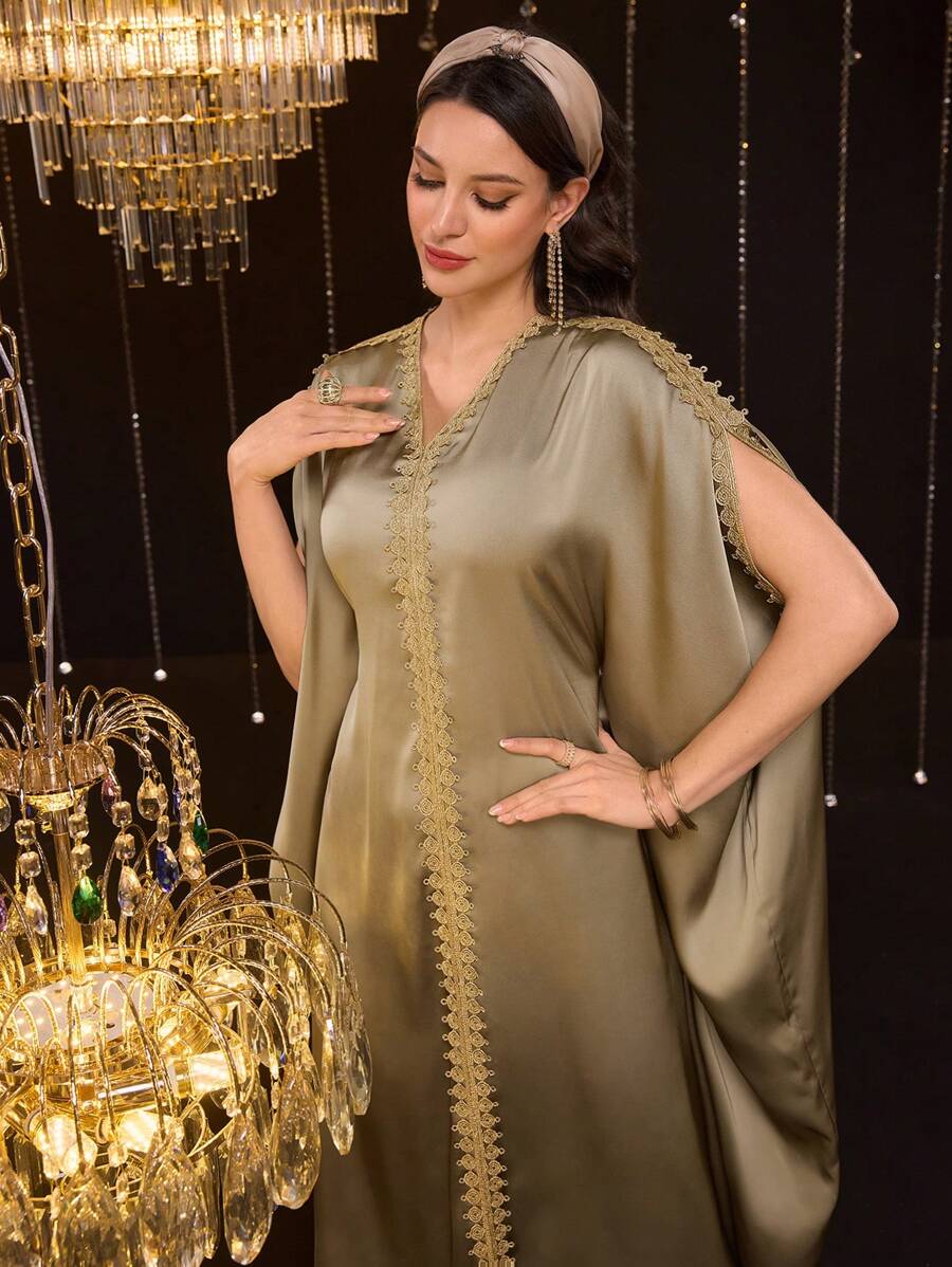 SHEIN Al Najma فستان عربي أنيق تقليدي مزخرف