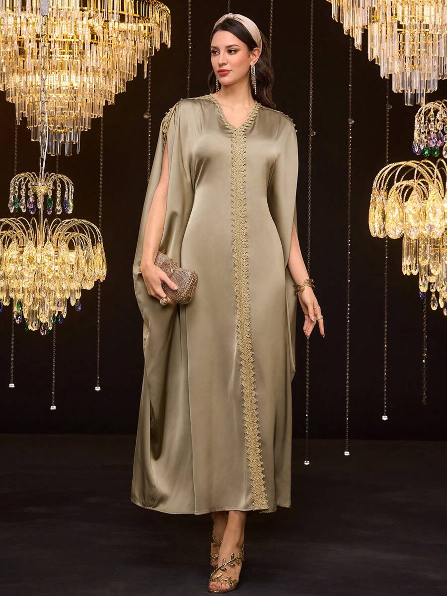 SHEIN Al Najma فستان عربي أنيق تقليدي مزخرف