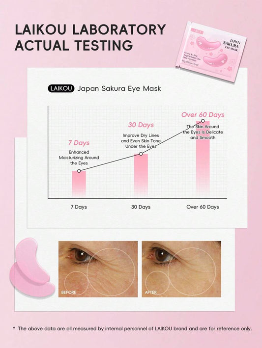 SHEIN أقنعة عين بزهر الكرز – ترطيب وتفتيح فوري