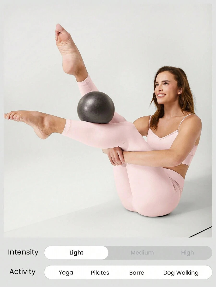 SHEIN GLOWMODE بنطلون ضاغط بطول 24 بوصة مع ملابس داخلية مدمجة ودعم خفيف