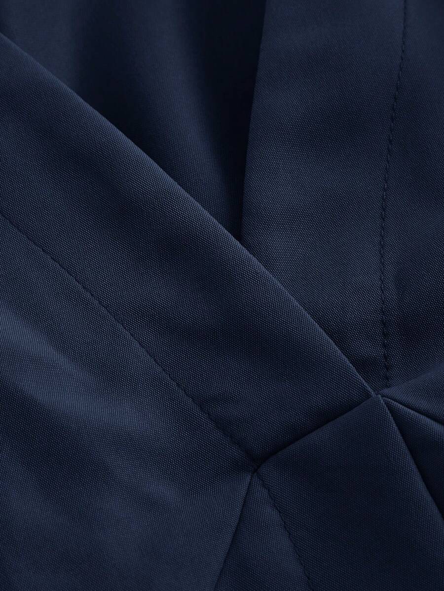 SHEIN MOD فستان أزرق كحلي خصر بتفاصيل ذيل السمكة