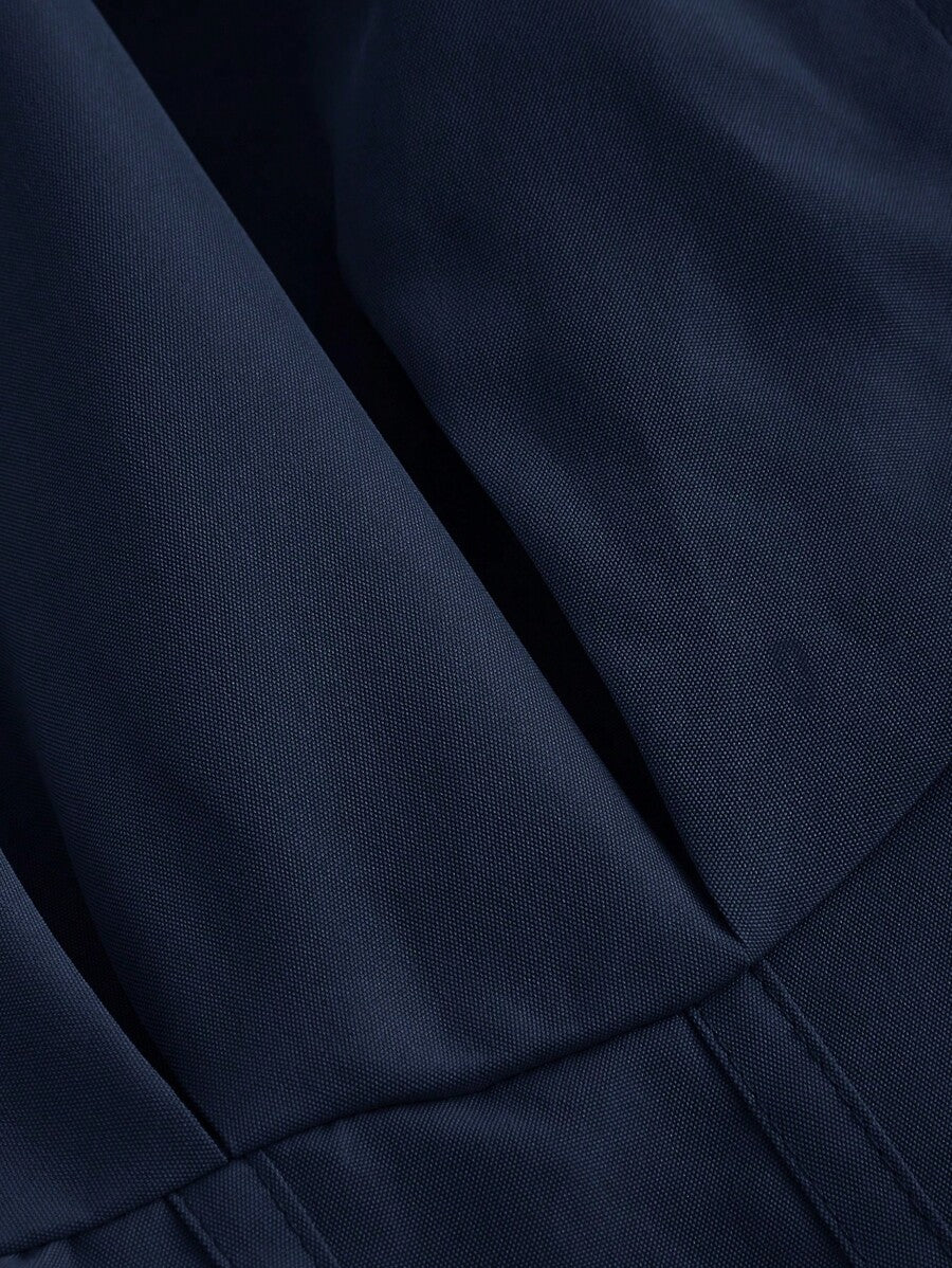 SHEIN MOD فستان أزرق كحلي خصر بتفاصيل ذيل السمكة