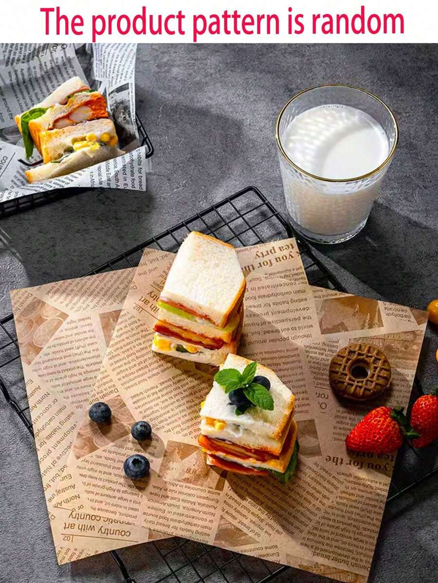 SHEIN ورق تغليف سندويشات مقاوم للزيت للنزهات والمطبخ