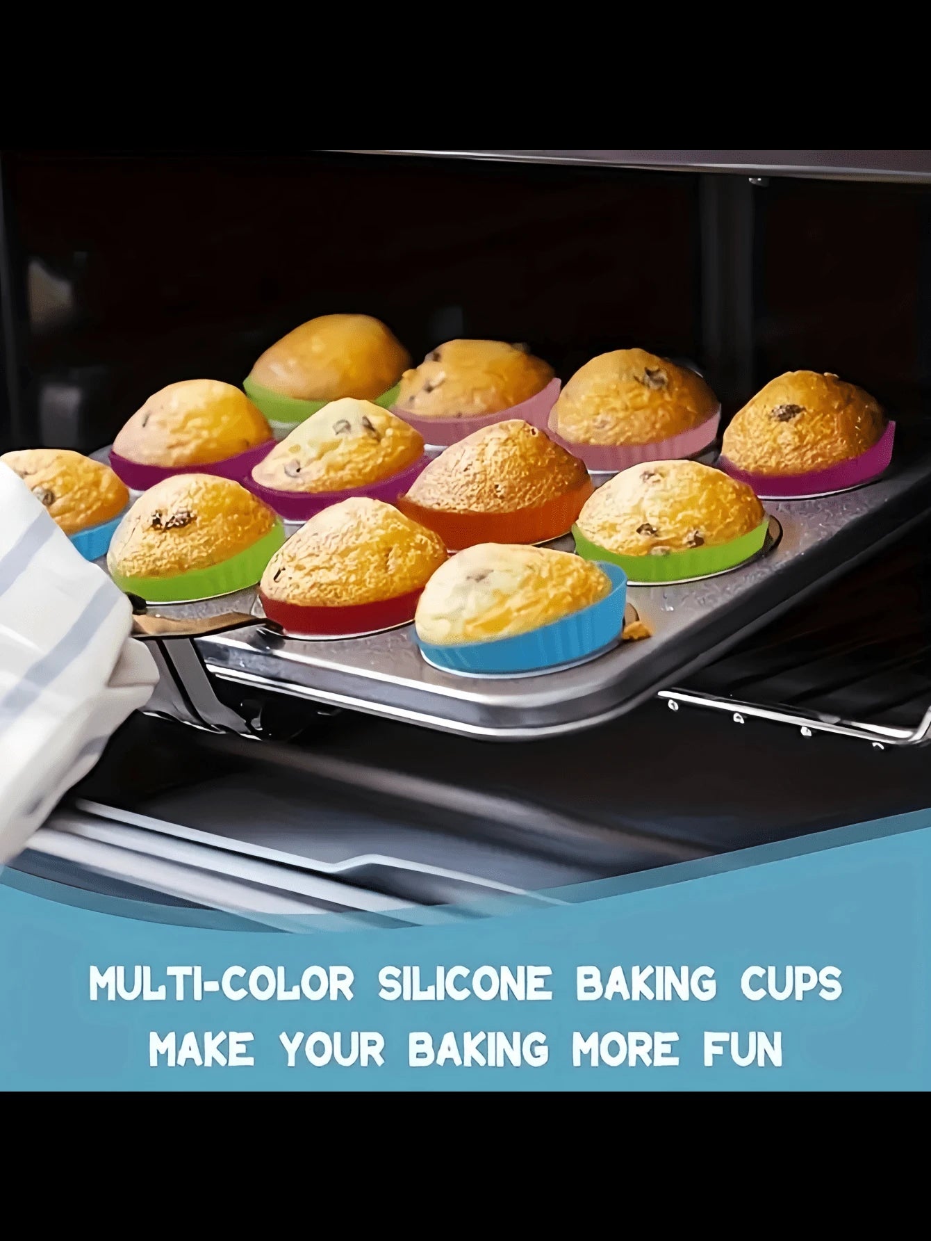 SHEIN أكواب مافن سيليكون وشوك فواكه لصندوق الغداء