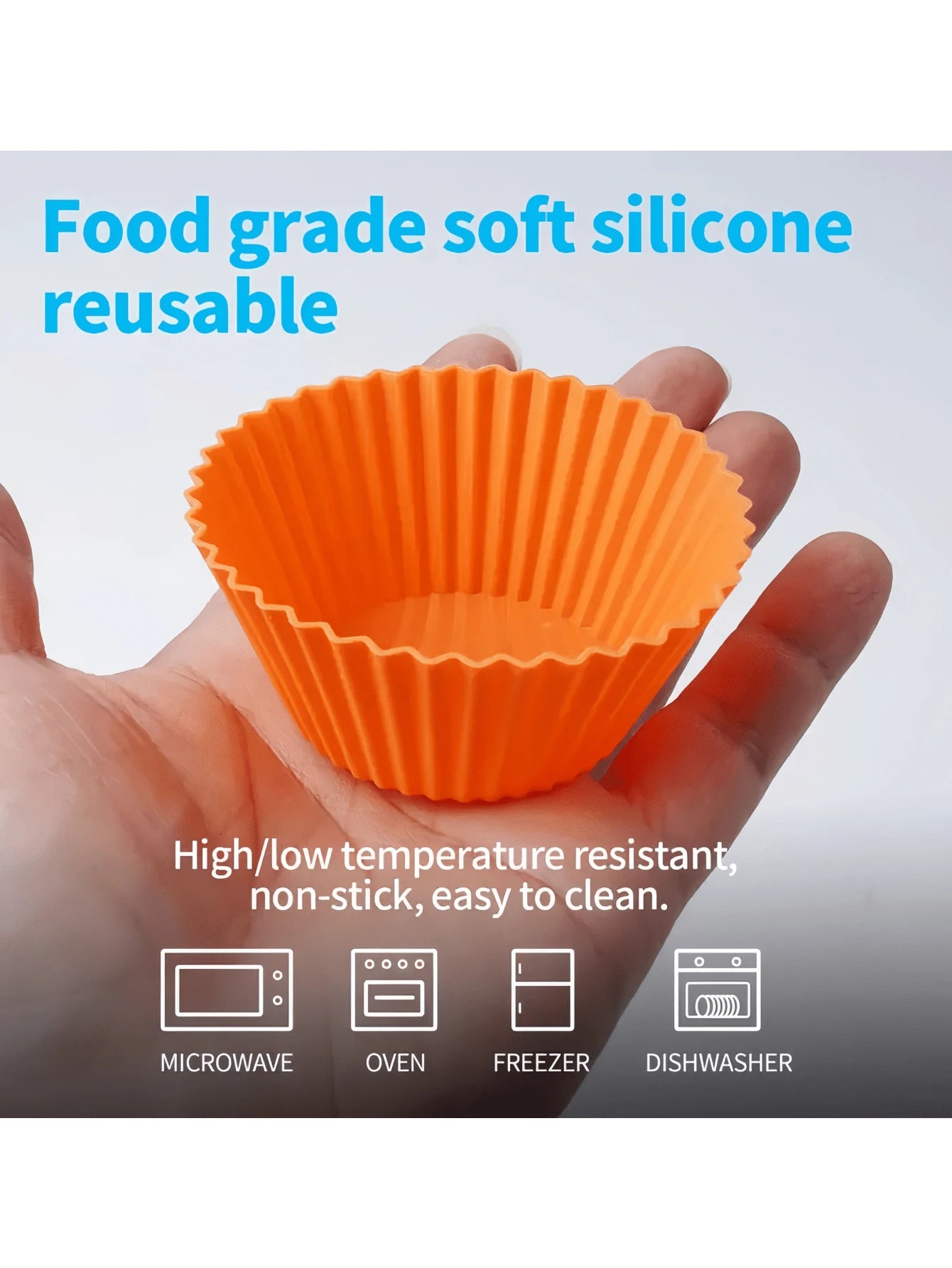 SHEIN أكواب مافن سيليكون وشوك فواكه لصندوق الغداء