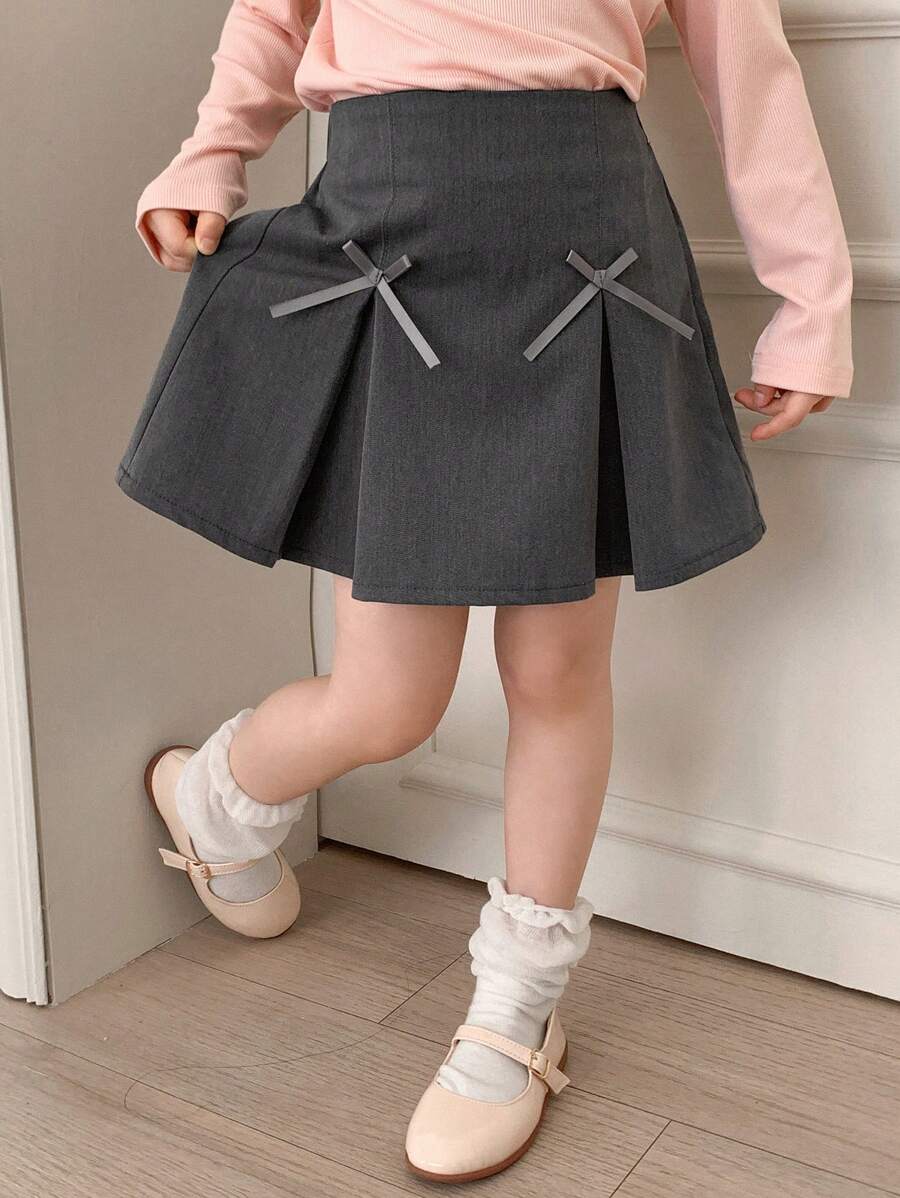 SHEIN Dazy Kids تنورة منشرة بناتي