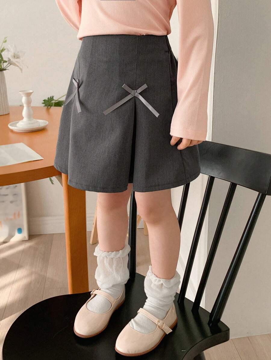 SHEIN Dazy Kids تنورة منشرة بناتي