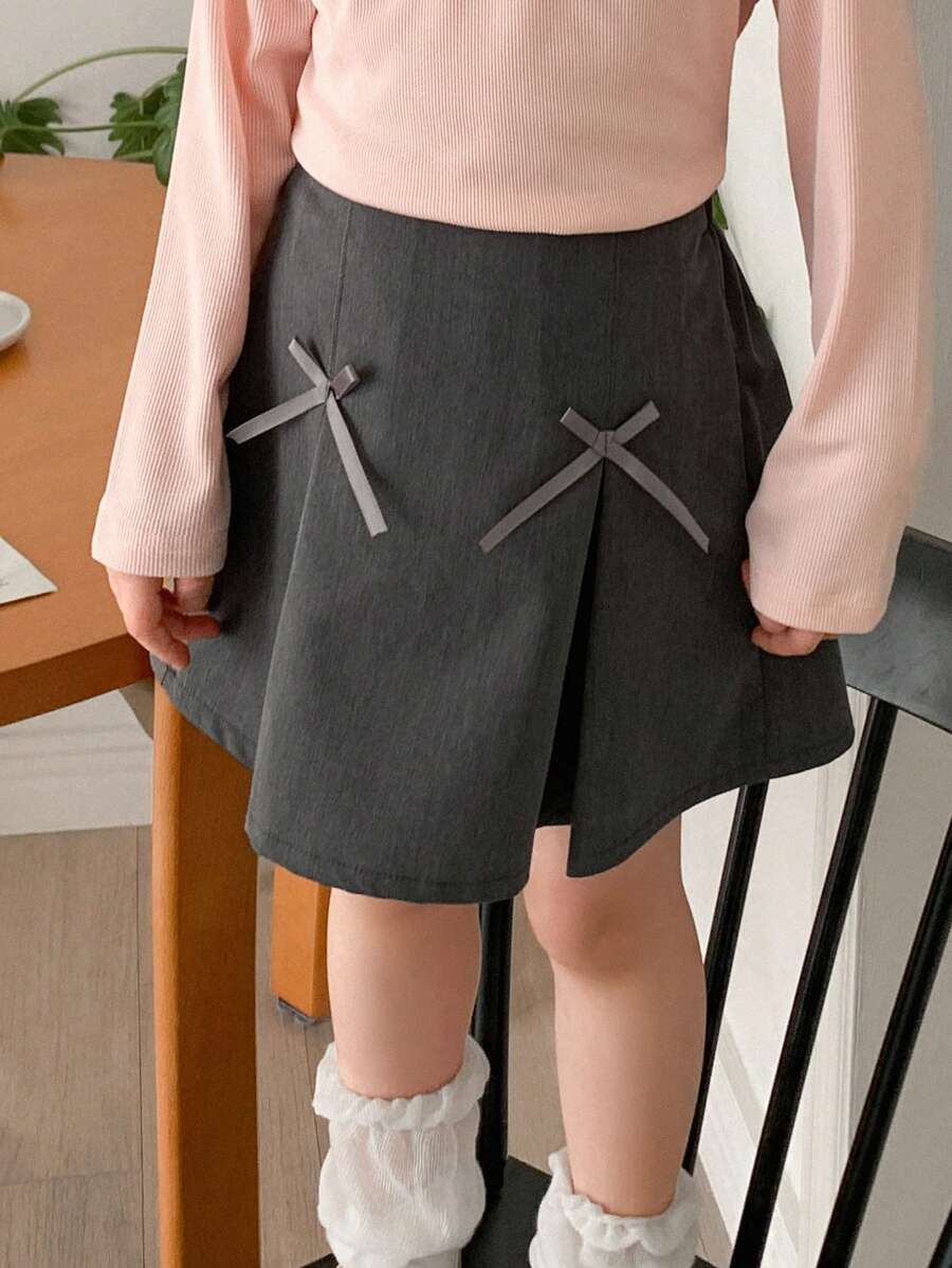 SHEIN Dazy Kids تنورة منشرة بناتي
