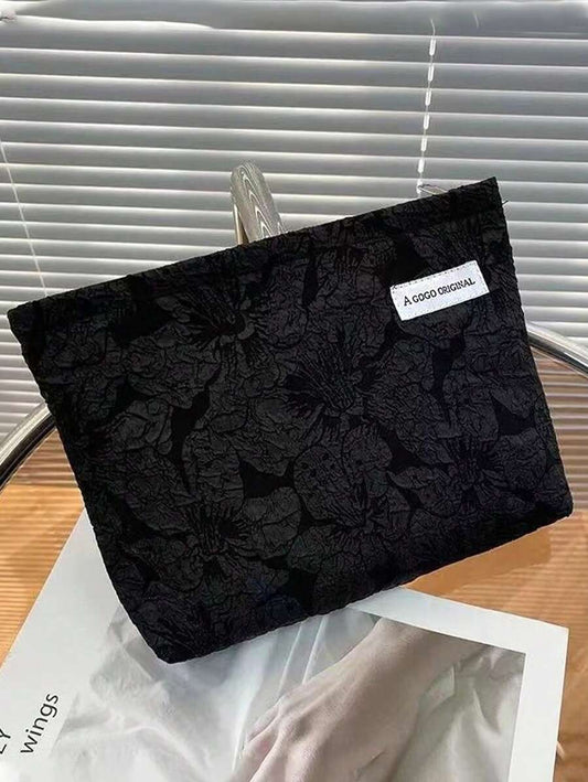 SHEIN حقيبة مكياج سوداء كبيرة وعملية