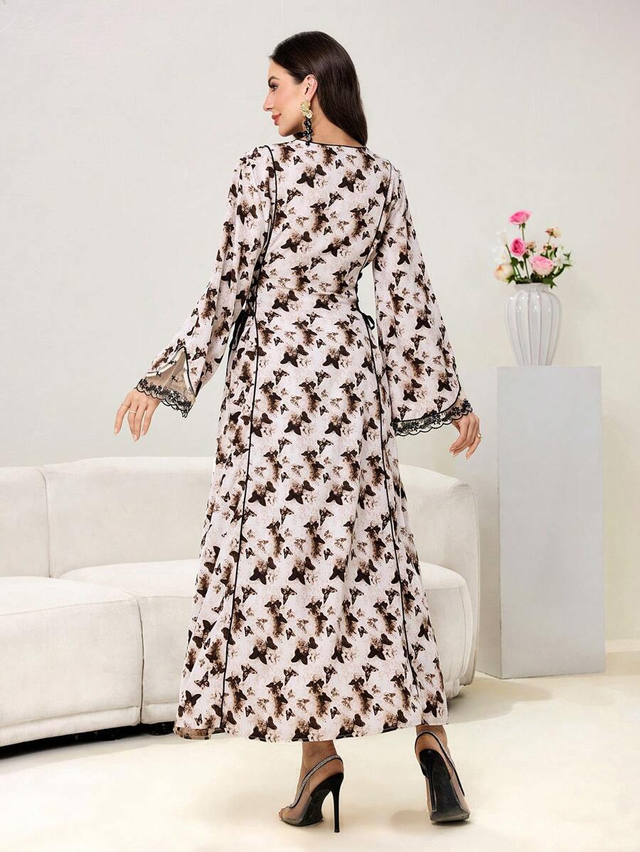 SHEIN Al Najma فستان كاجوال بسيط وأنيق بطراز عربي