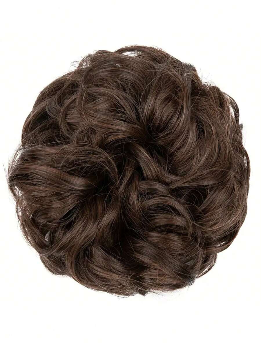 SHEIN طقم شعر مستعار كعكة مبعثر مجعد 5 بوصة ألياف صناعية