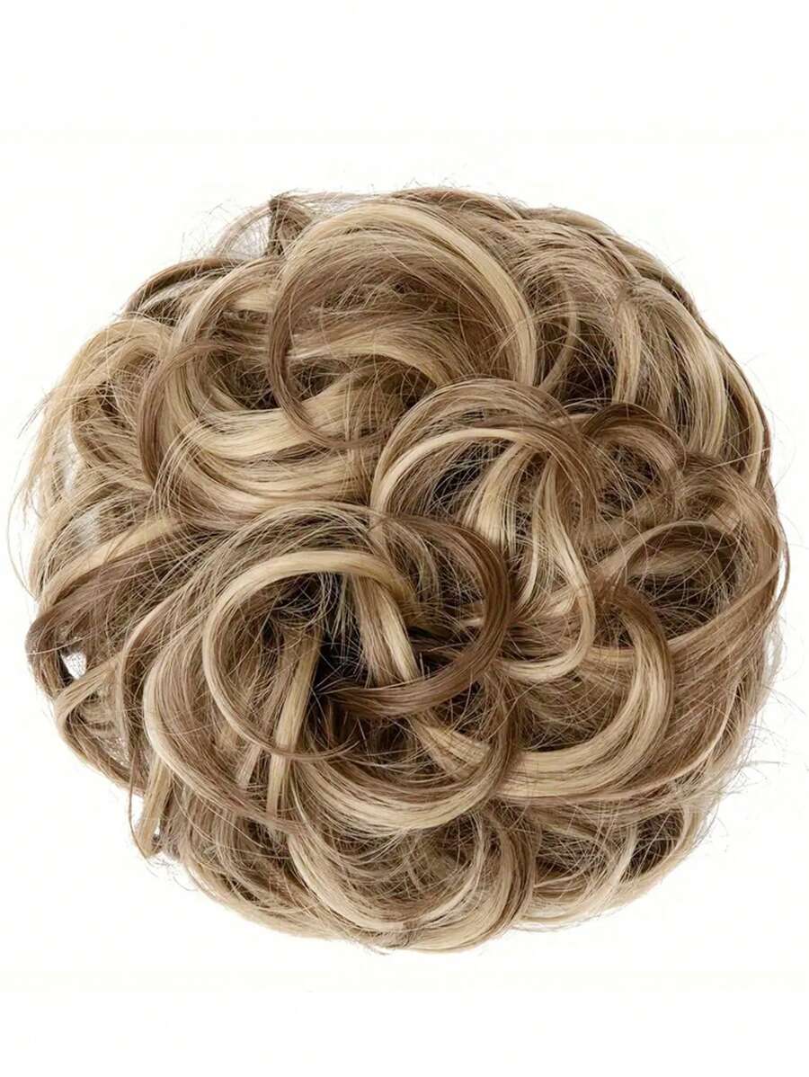 SHEIN طقم شعر مستعار كعكة مبعثر مجعد 5 بوصة ألياف صناعية