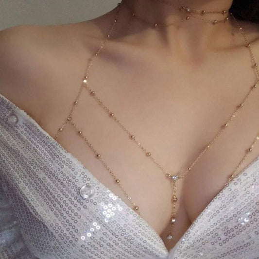 SHEIN Cuiwrgrs سلسلة معلقة مرصعة بالراين