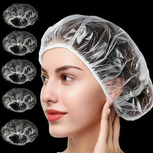 SHEIN قبعة حمام مطاطية مقاومة للماء سميكة مرنة لحماية الشعر