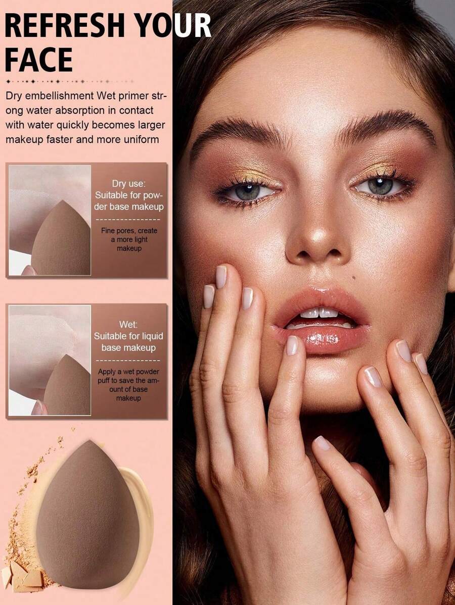 SHEIN طقم مكياج مع إسفنجات ومسّادات