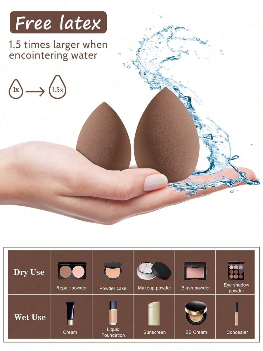 SHEIN طقم مكياج مع إسفنجات ومسّادات