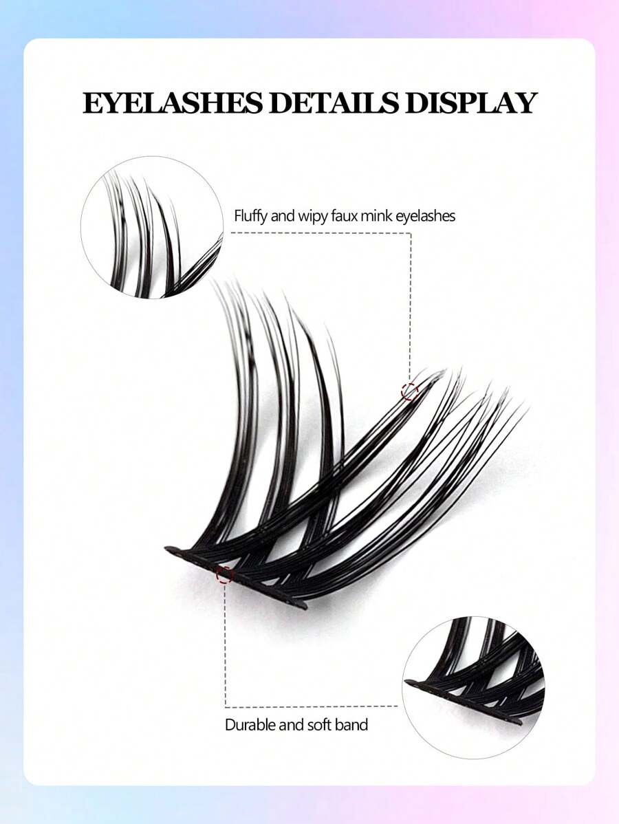 SHEIN Asiteo طقم 120 رموش فردية ناعمة بمظهر طبيعي