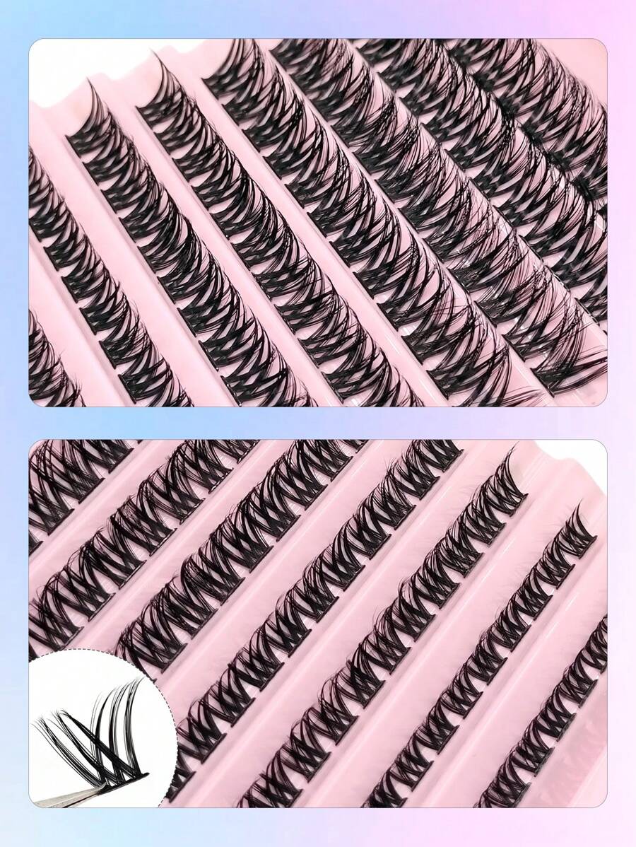 SHEIN Asiteo طقم 120 رموش فردية ناعمة بمظهر طبيعي