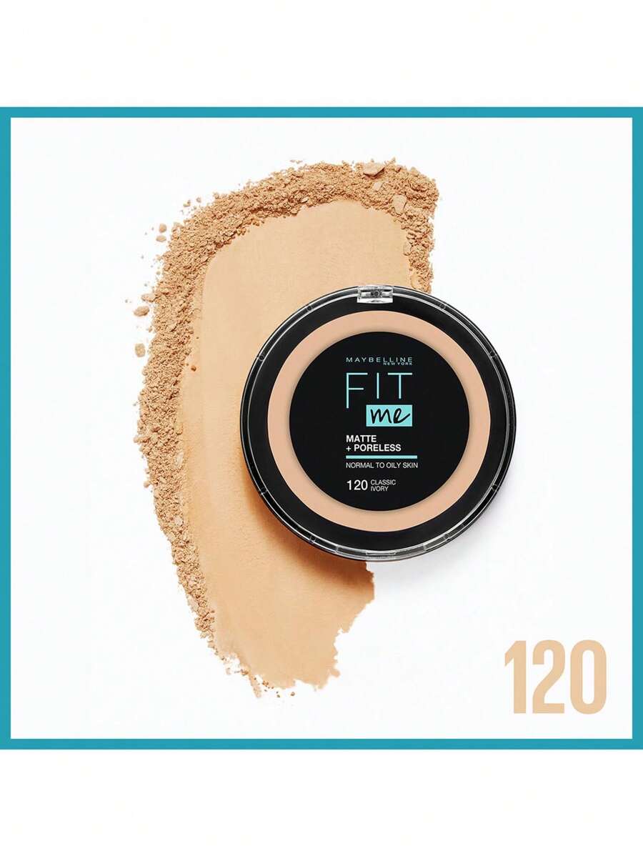Maybelline بودرة ماتي آيفوري 12 جم تغطية كاملة وطويلة الأمد