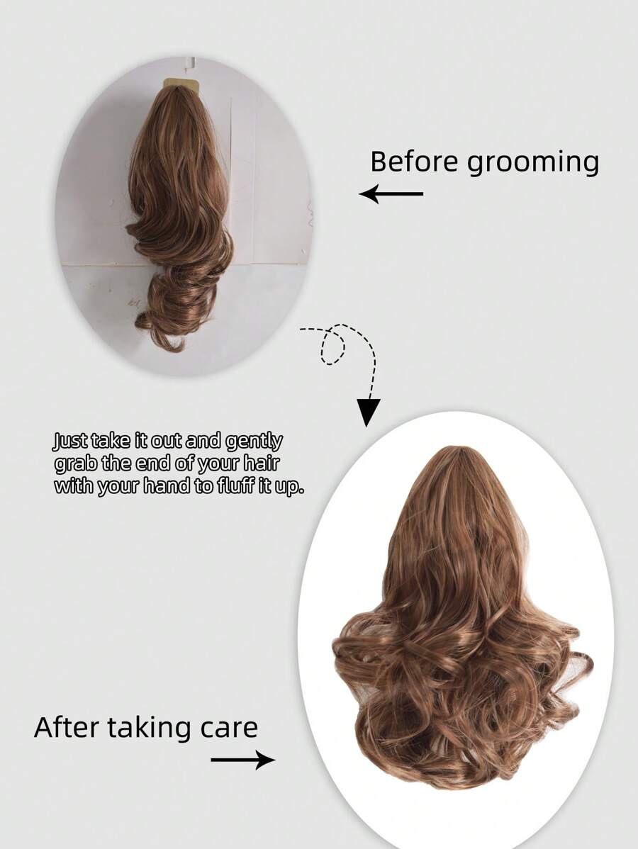 SHEIN SHDanrtsey باروكة شعر بشكل ذيل حصان مضفر خفيف الوزن