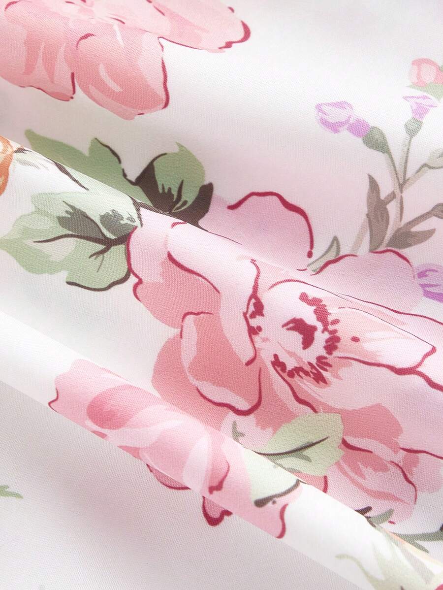 SHEIN MOD فستان أنبوب مطبوع بنقشة زهرية