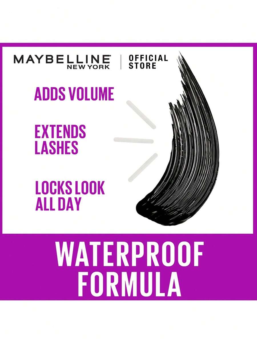 Maybelline ماسكارا مقاومة للماء مكثفة وطويلة الأمد 9.6 مل