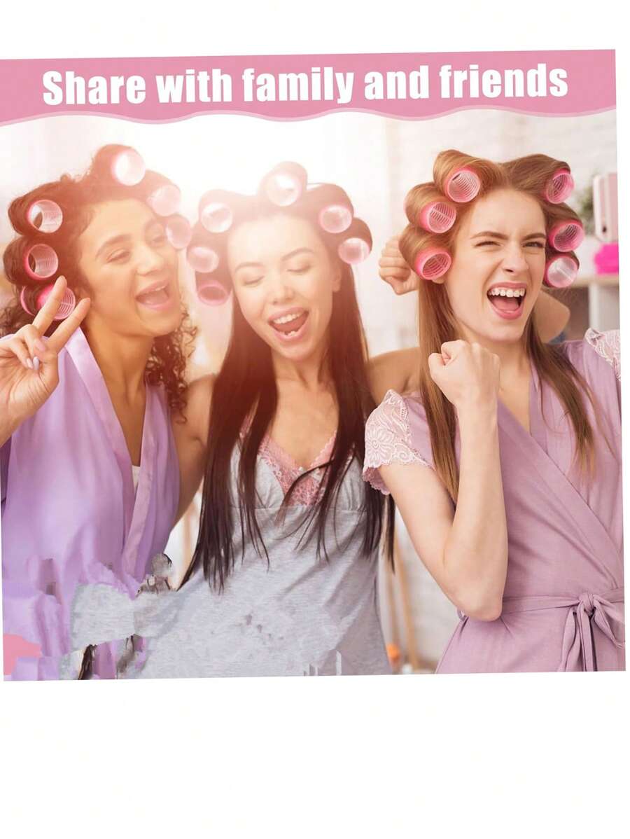 SHEIN مجموعة أنابيب تجعيد شعر 36 قطعة لاصقة مع مشابك