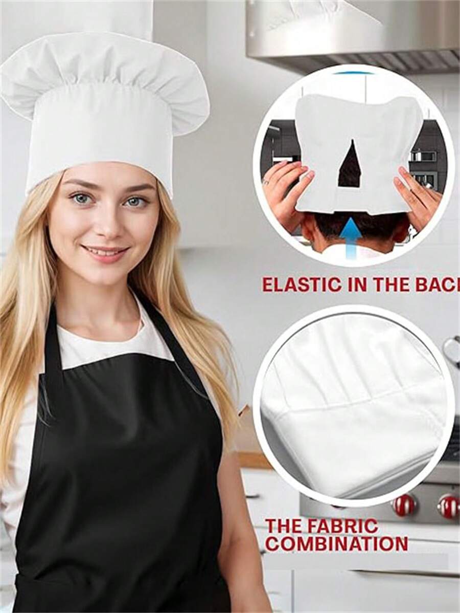 SHEIN قبعة طباخ قابلة للتعديل للطهي والخبز