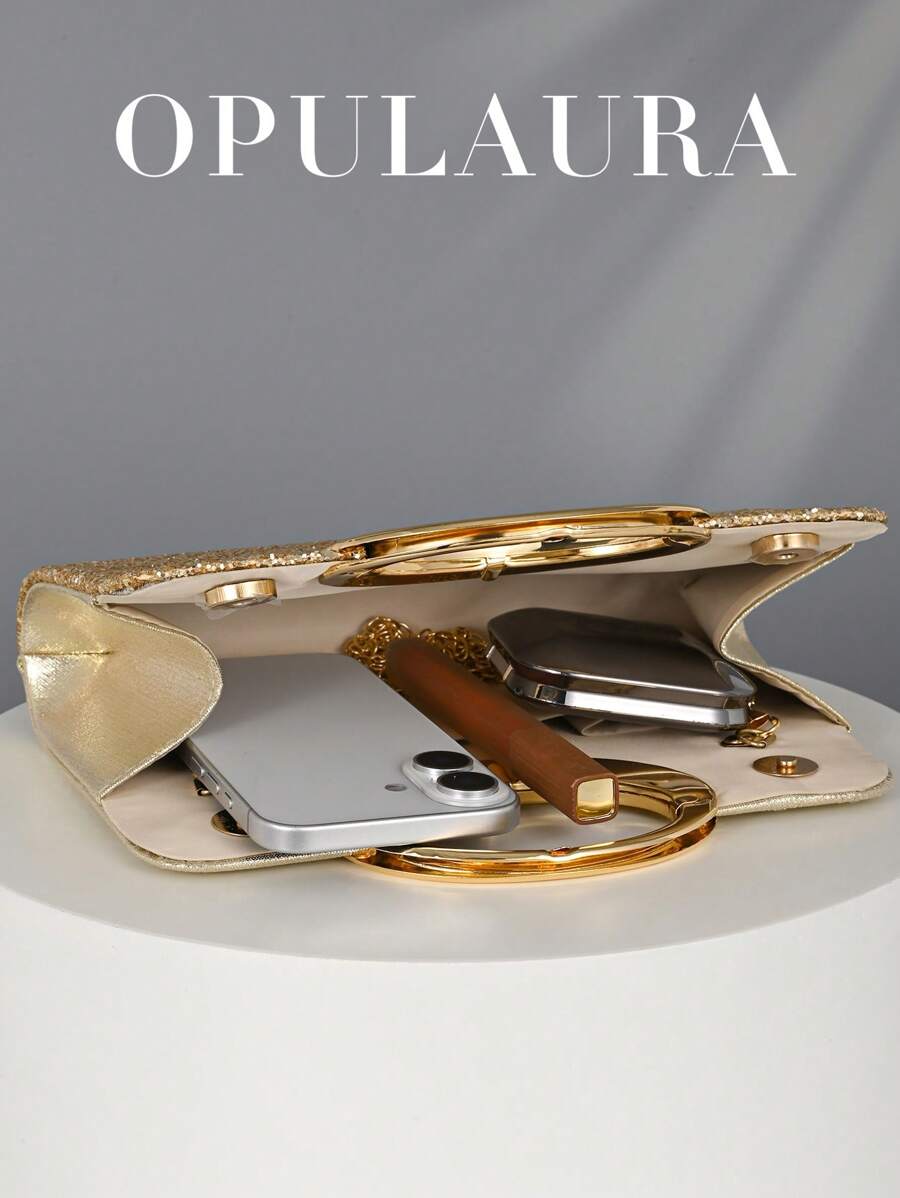 SHEIN حقيبة يد كريستال وزركون لامع أنيقة