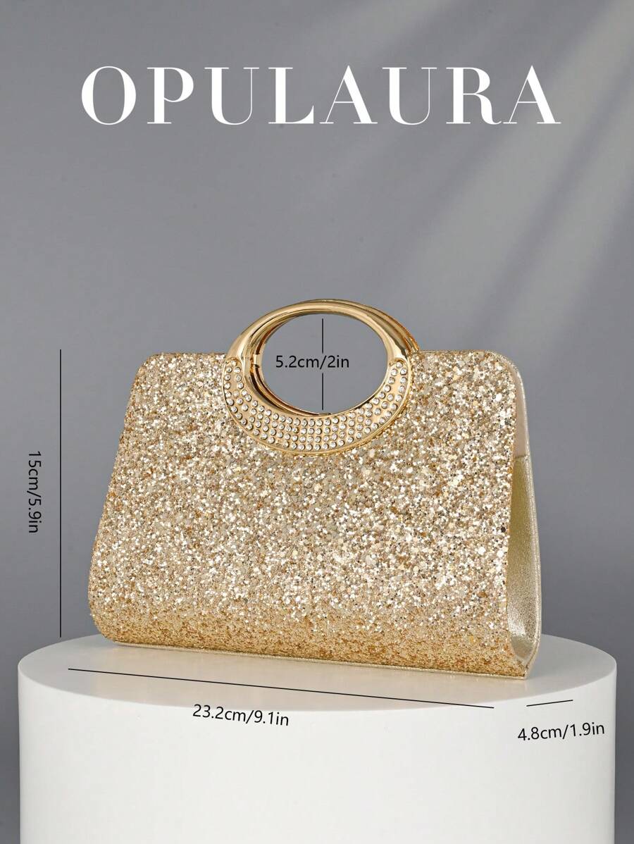 SHEIN حقيبة يد كريستال وزركون لامع أنيقة