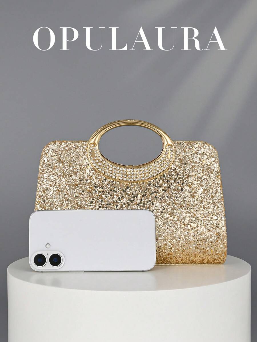 SHEIN حقيبة يد كريستال وزركون لامع أنيقة