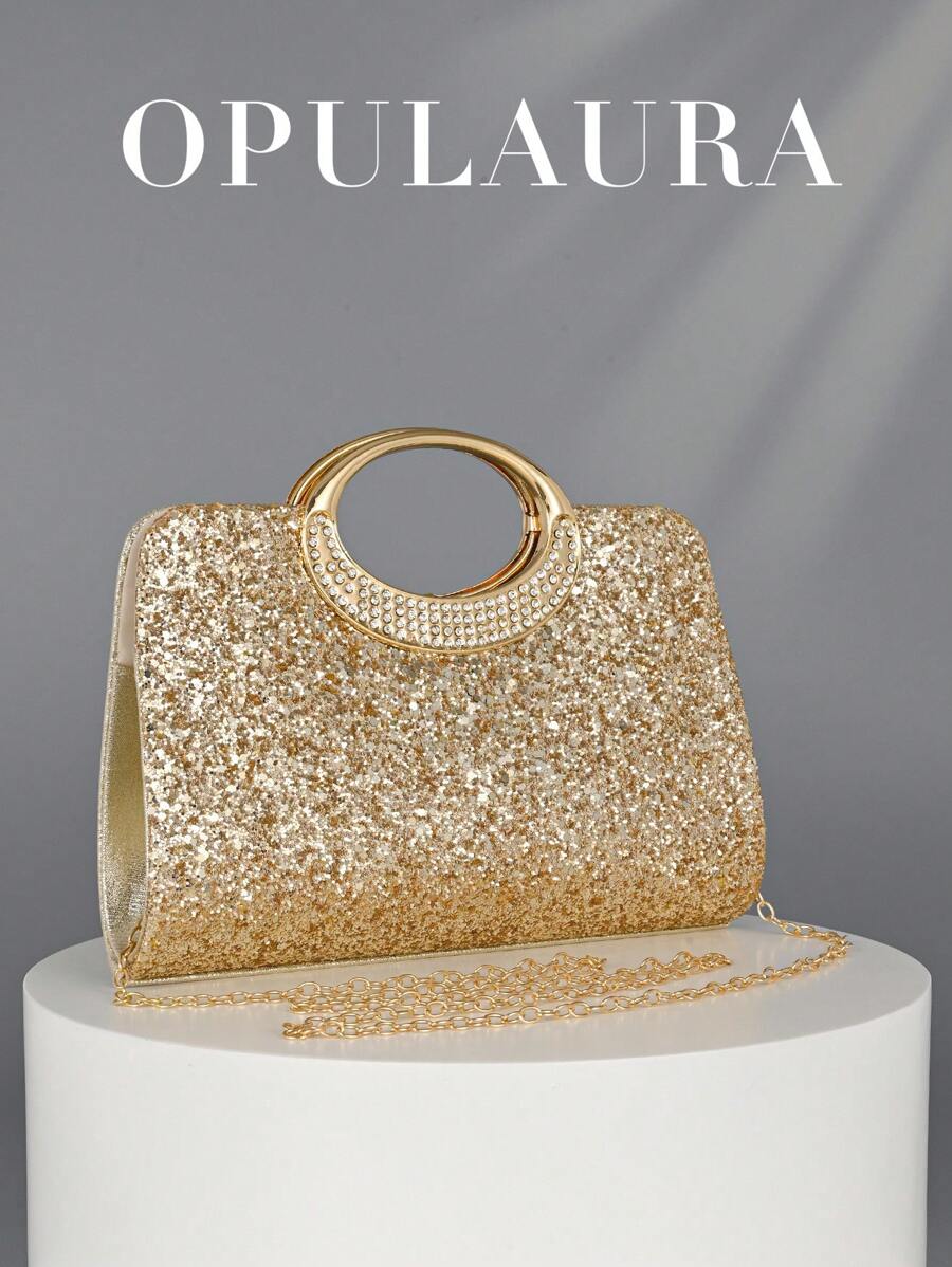 SHEIN حقيبة يد كريستال وزركون لامع أنيقة