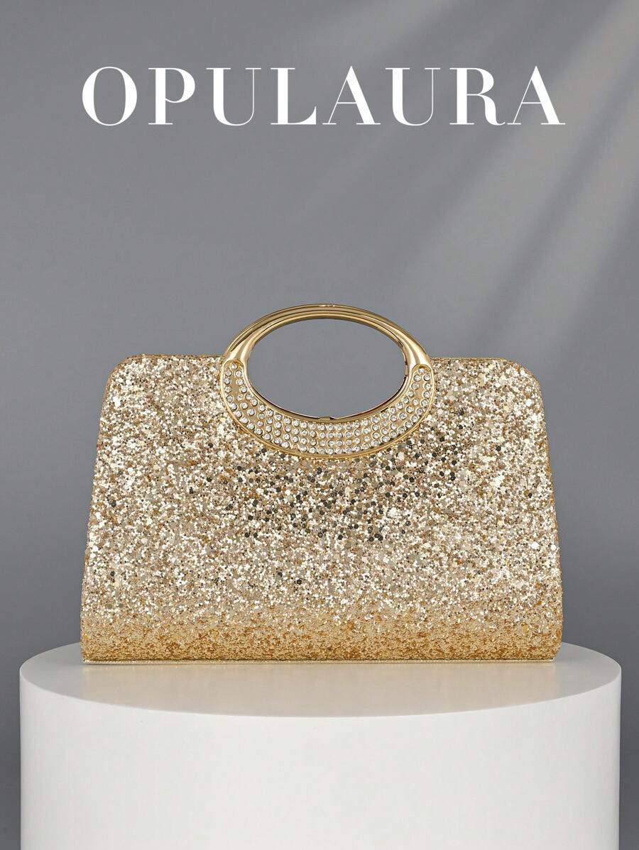 SHEIN حقيبة يد كريستال وزركون لامع أنيقة