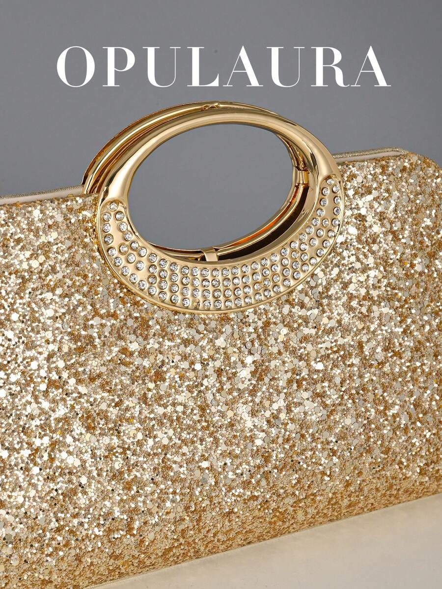 SHEIN حقيبة يد كريستال وزركون لامع أنيقة