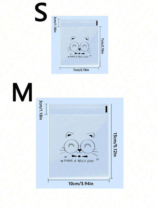 SHEIN كيس خبز 100 قطعة قابل للإقفال برسومات كرتونية