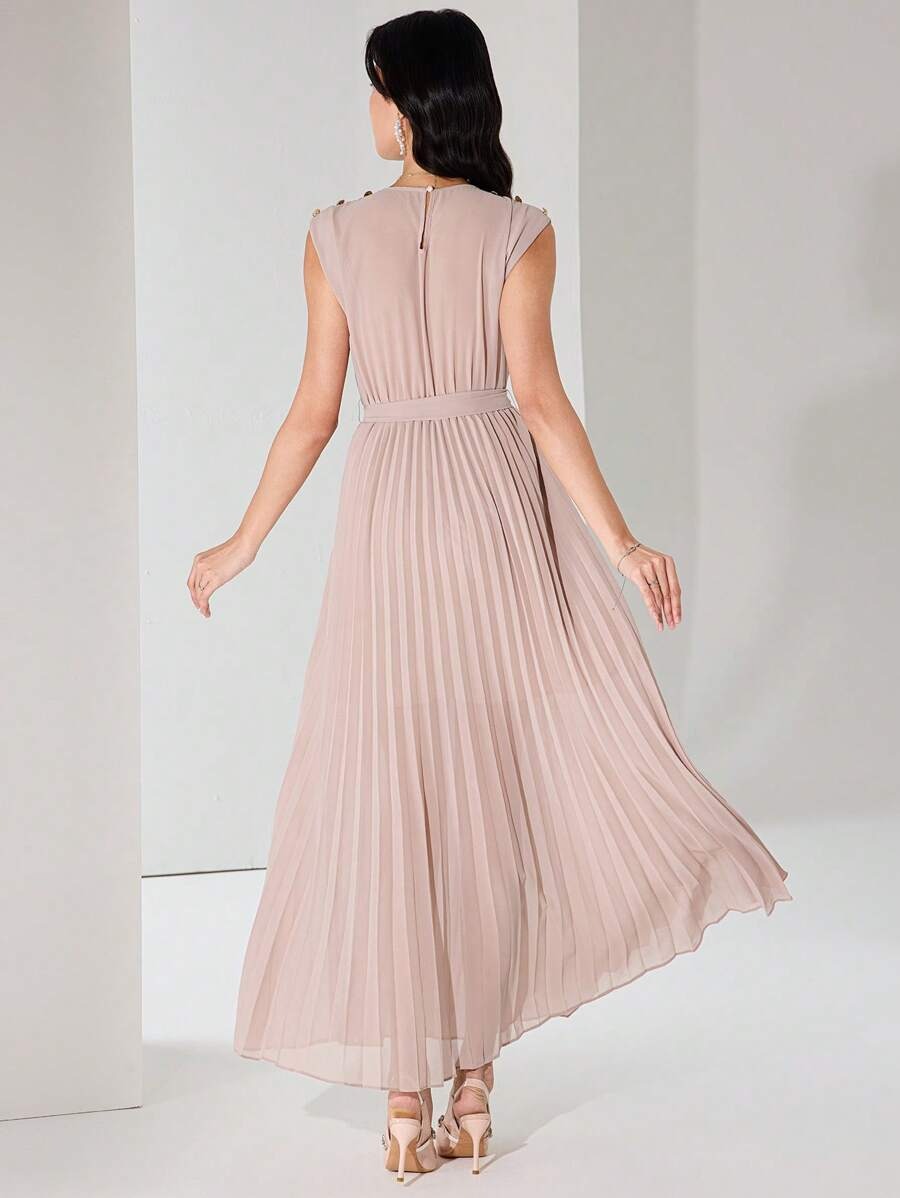 SHEIN Heiryn فستان ناعم ومرتب بقصة مريحة وطيات منسدلة