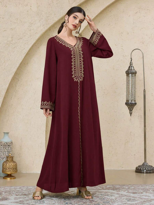 SHEIN Al Najma فستان ماكسي تركي كفتان وجلابية محتشم